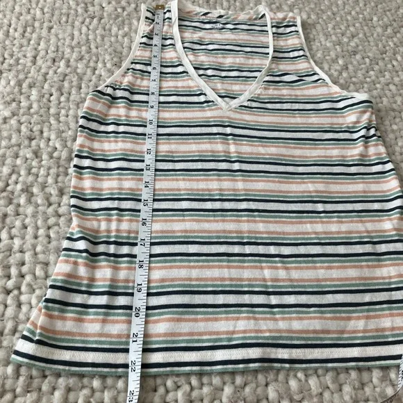 Madewell Striped Tank Top Casual Sleeveless Top Everyday Wear Size S - Picture 8 of 10